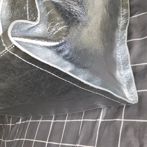 3.1 Phillip LIM Metallic Leather Accordion Tote - Picture 12 of 14